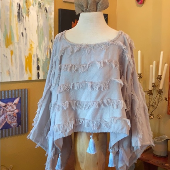 Copper Feather Design cropped pancho OS - Picture 1 of 3